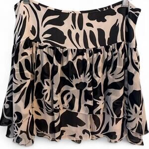 100% Silk Club Monaco Ruffle Tiered Mini Skirt – Size 8